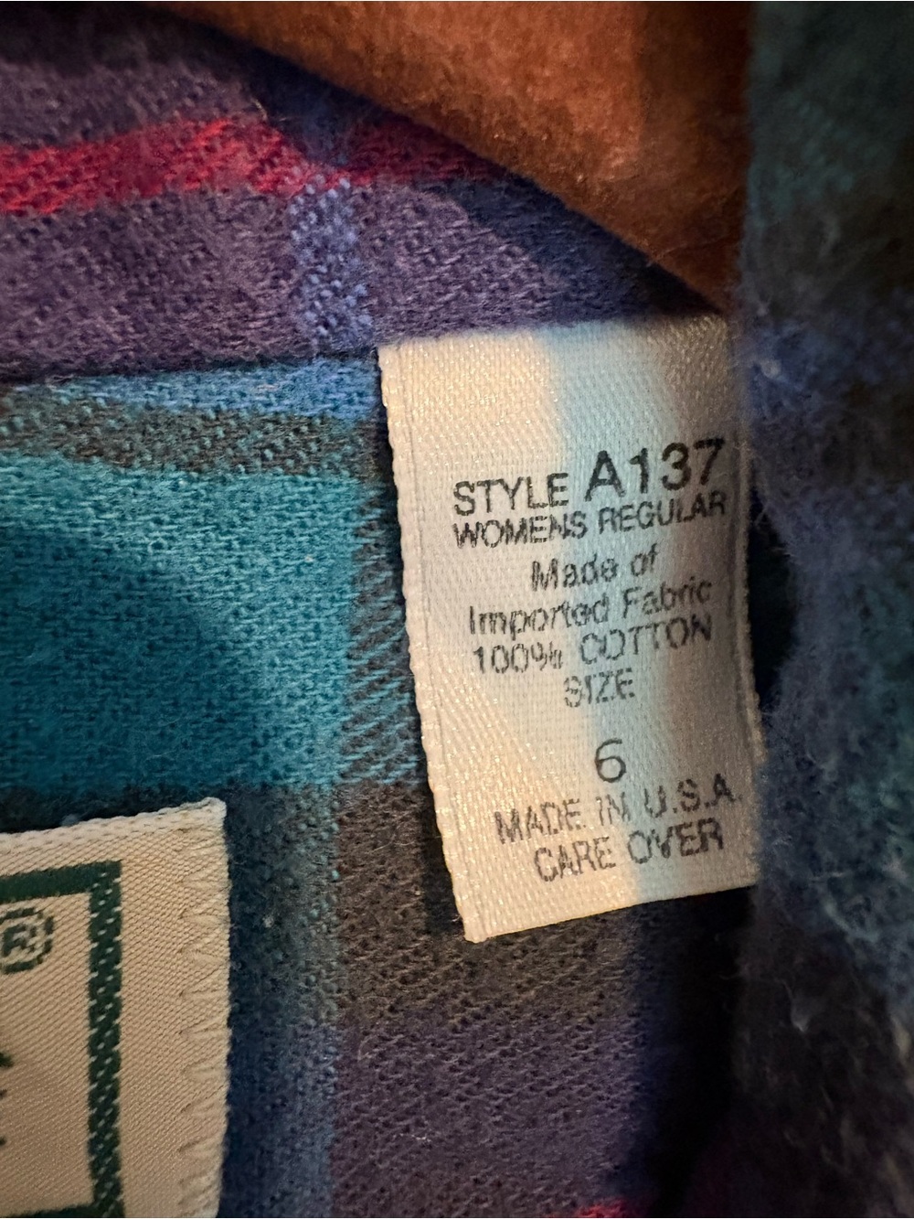 Vintage L.L. Bean Women’s Plaid Flannel Shirt Button Down Made in USA Cabincore - Picture 4 of 9
